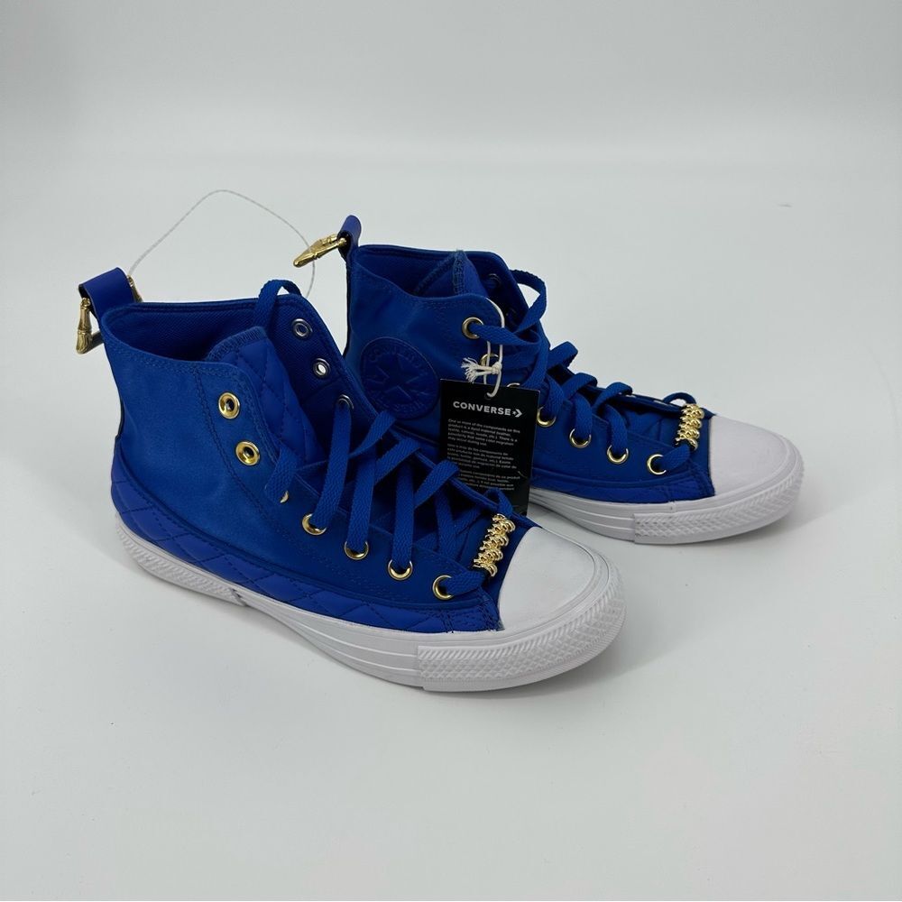 Converse Chuck Taylor All Star Shine Women's Size 7.5 Blue Gold